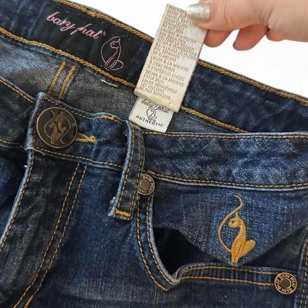 Baby-phat Women's Navy and Blue Trousers